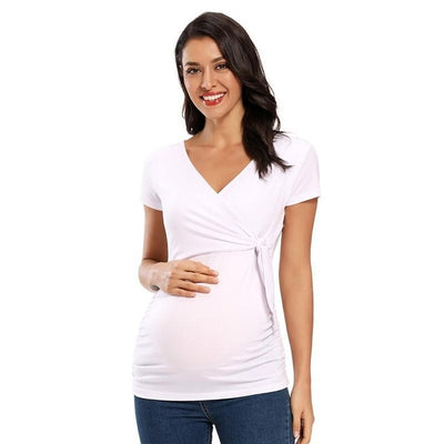 Blusas Premamá de Manga Larga y Cuello en V - Image 10
