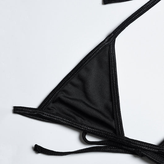 Bikini Enterizo de Color Liso para Playa y Vacaciones - Image 9