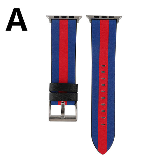 Correa de Reloj en Cuero con Patrón de Bandera - Image 2