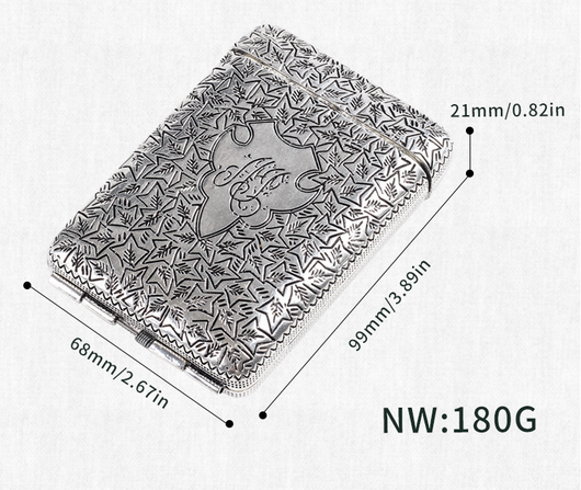 Estuche para Cigarrillos Ultradelgado de Aleación con Grabado 3D para Hombre - Image 6