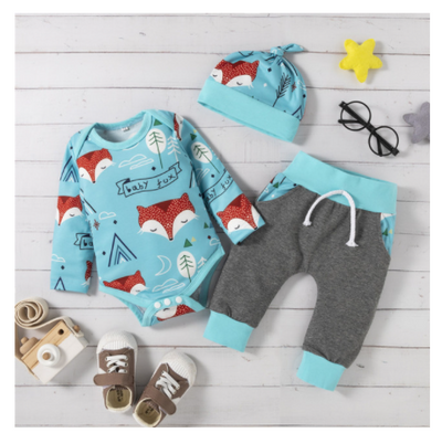 Conjunto de 3 Piezas Estampado para Bebé - Estilo Europeo y Americano - Image 14