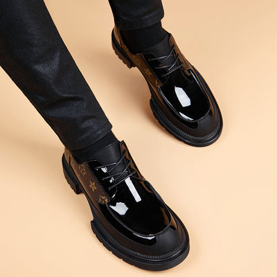 Zapatos Casuales de Cuero con Plataforma para Hombre
