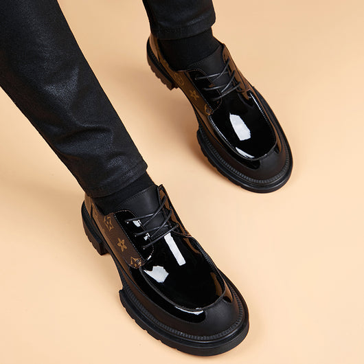 Zapatos Casuales de Cuero con Plataforma para Hombre