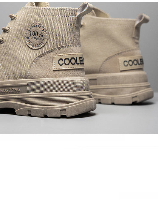 Zapatillas de Lona para Hombre con Suela Gruesa - Primavera y Otoño - Image 18