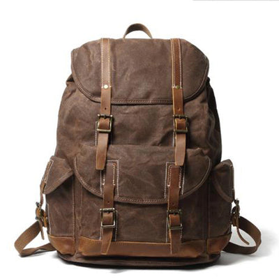 Mochila de Lona Resistente para Viajes y Montaña - Unisex
