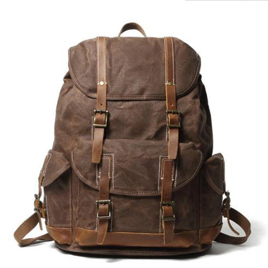 Mochila de Lona Resistente para Viajes y Montaña - Unisex