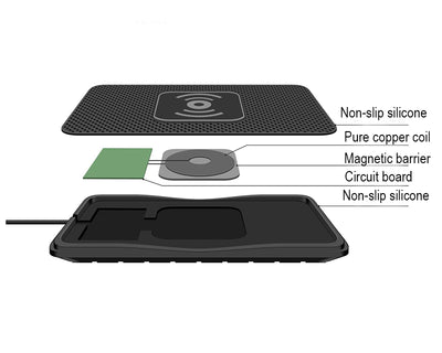 Cargador Inalámbrico Antideslizante para Auto Compatible con Apple - Image 6