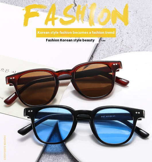 Brown square-frame sunglasses with brown lenses, suitable for sun protection and fashion wear. - Image 27