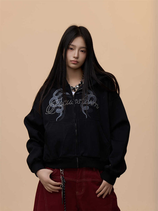 Sudadera Estampada con Capucha Retro para Mujer - Image 8