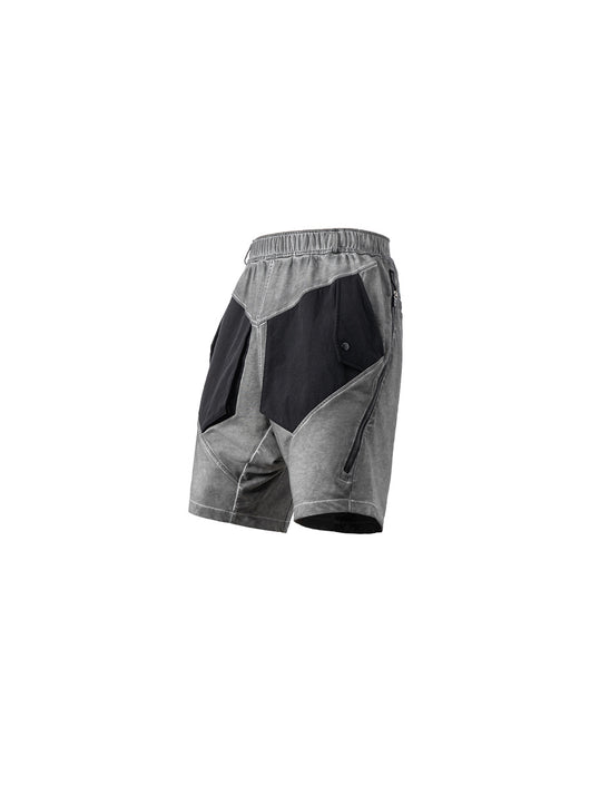 Shorts Técnicos Desgastados con Paneles y Cierre - Image 5