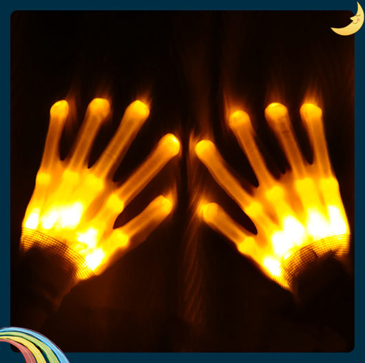 Par de Guantes Esqueleto LED Brillantes - Accesorios Chic para Halloween y Navidad - Image 9