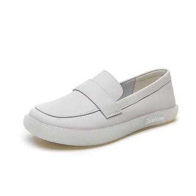 Zapatos Blancos de Cuero Británico con Suela Flexible - Estilo Versátil - Image 16