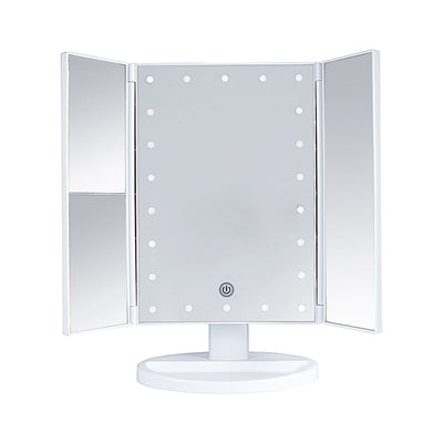 Espejo de Maquillaje Plegable Tri-Lateral con Luz LED Integrada - Image 13
