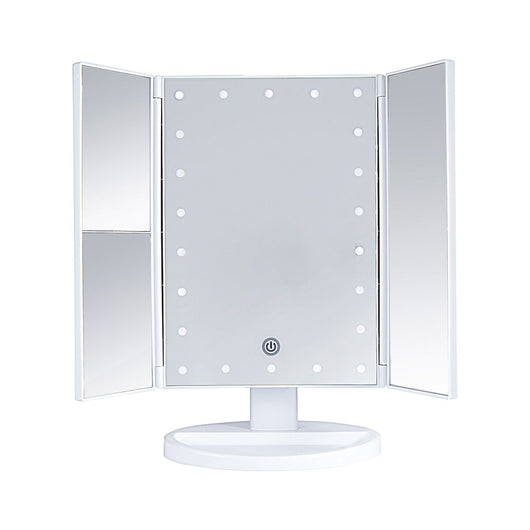 Espejo de Maquillaje Plegable Tri-Lateral con Luz LED Integrada - Image 13