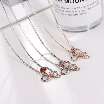 Collar Rosa del Amor con Diamantes - Image 4