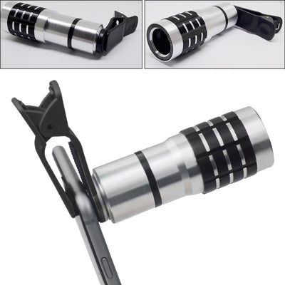 Lente Teleobjetivo 12x con Clip Universal para Celular - Image 2