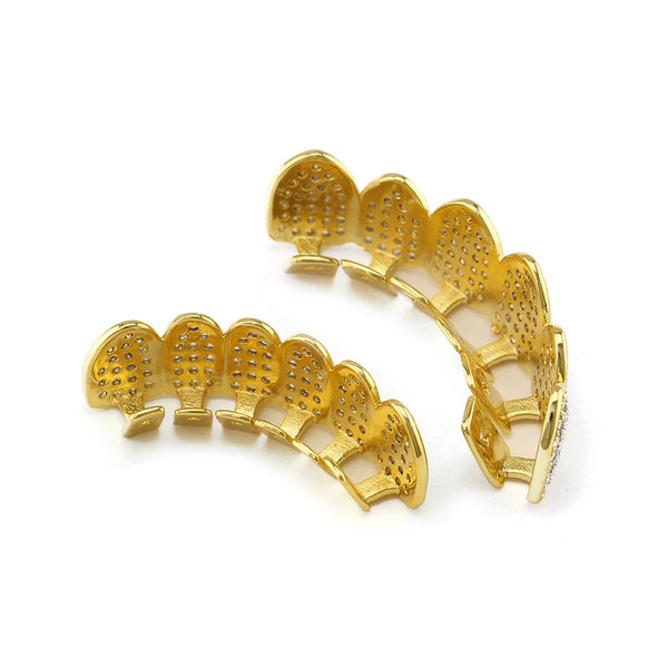 Grillz de Circón Micro-set Hip Hop Dorado