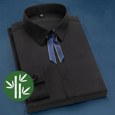 Camisa Blanca de Fibra de Bambú sin Planchado - Image 10