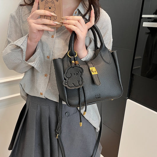 Bolsa Mensajera de Moda Estilo Bucket - Portátil y Versátil - Image 30