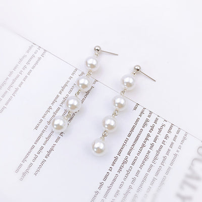 Aretes Coreanos Asimétricos con Flor de Perla y Moño - Image 33