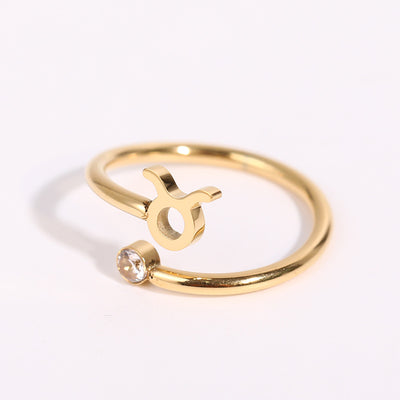 Anillo de Acero Inoxidable con Piedra de Nacimiento del Zodiaco - Image 5