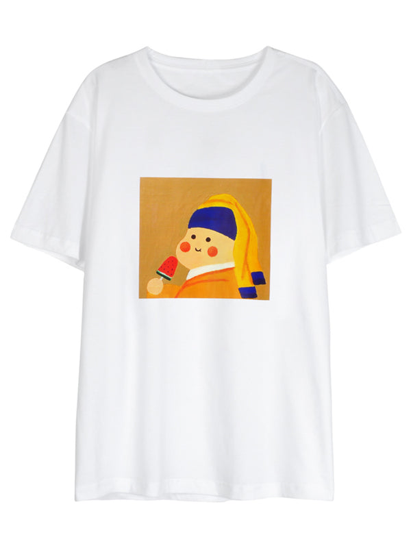 Camiseta Manga Corta Estampado Divertido - Ajuste Suelto y Slim - Image 4