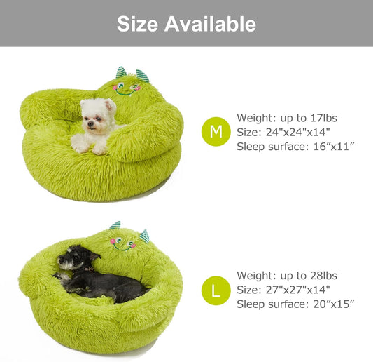 Cama Donut Acogedora para Perros y Gatos Pequeños - Diseño Suave con Borde Elevado - Image 2