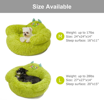 Cama Donut Acogedora para Perros y Gatos Pequeños - Diseño Suave con Borde Elevado - Image 2