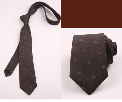 Corbata Formal de Poliéster con Diseño Floral y Rayas para Hombre - Image 6