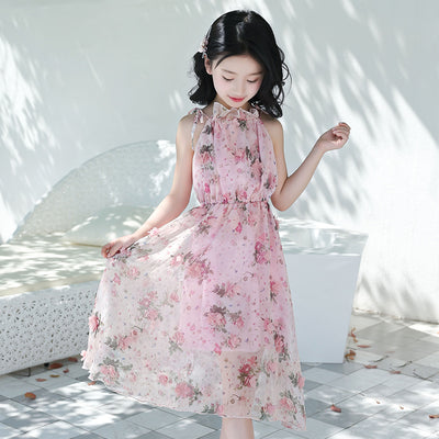 Vestido Infantil Floral con Tirantes Ajustables - Image 5