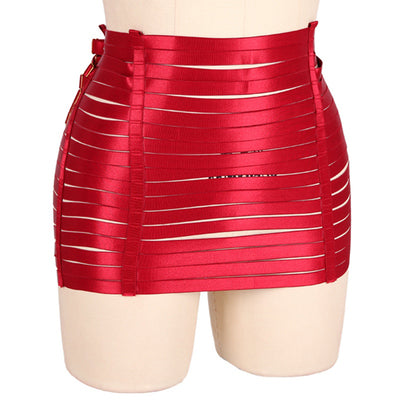 Falda Elástica Ajustable con Cinturón de Encaje y Cordones - Image 3