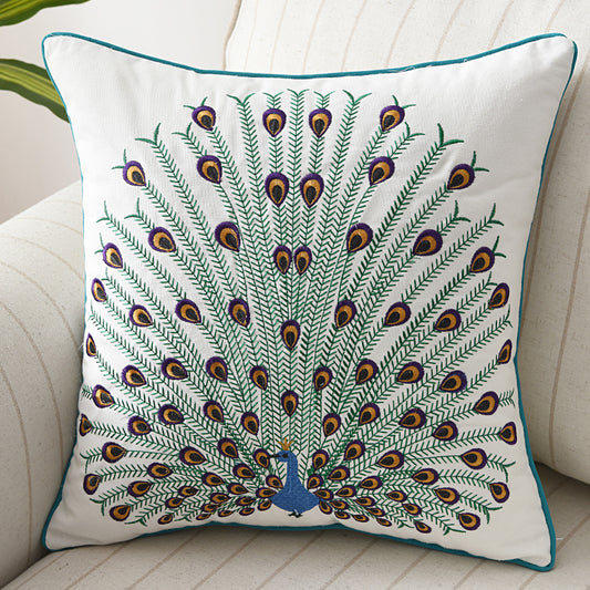 Almohada Decorativa de Pavo Real para Dormitorio