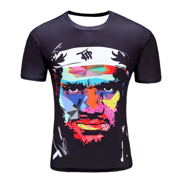 Camiseta 3D Rock and Roll con Diseño Artístico Moderno