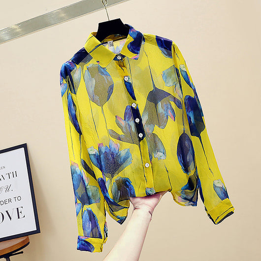 Blusa Estampada de Gasa Ligera para Mujer - Image 6
