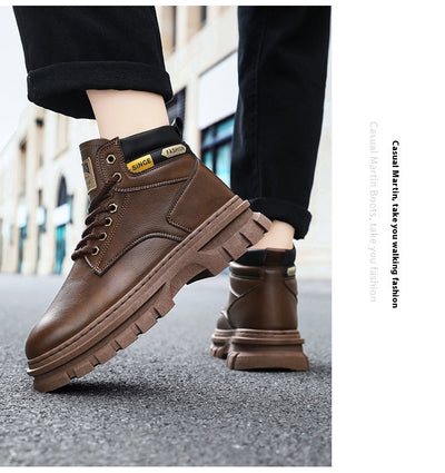Botas Martin Altas para Hombre Estilo Británico de Trabajo - Image 20
