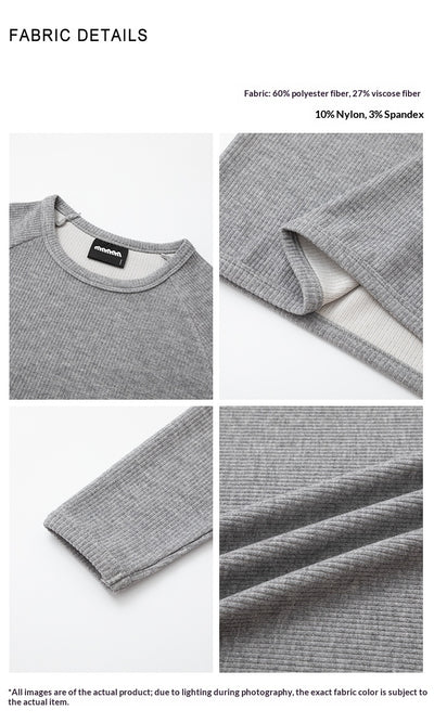Camiseta Manga Larga Cuello Redondo Ajustada - Base Layer Otoño Hombre - Image 17