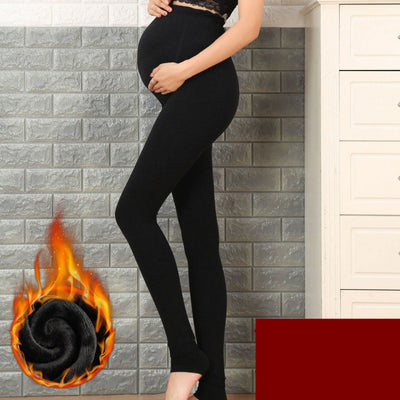 Pantalones de Maternidad en Terciopelo Invierno - Leggings Térmicos para Embarazadas - Image 2