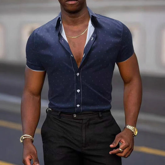 Camisa Deportiva Estampada para Hombre con Tela Elástica Transpirable - Image 2