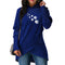 Sudadera con Estampado de Huella de Perro