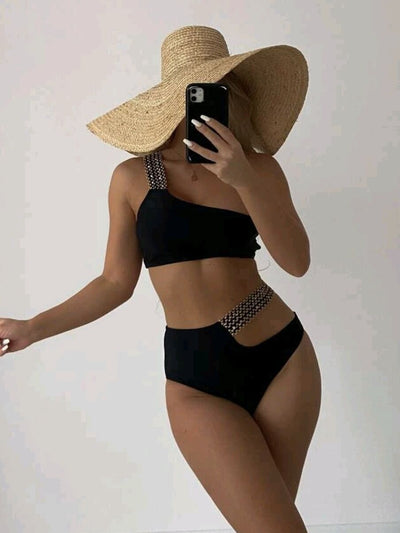 Bikini de Cintura Alta con Abertura Lateral para Mujer - Image 10