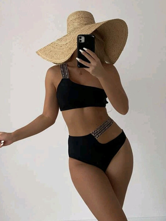 Bikini de Cintura Alta con Abertura Lateral para Mujer - Image 10
