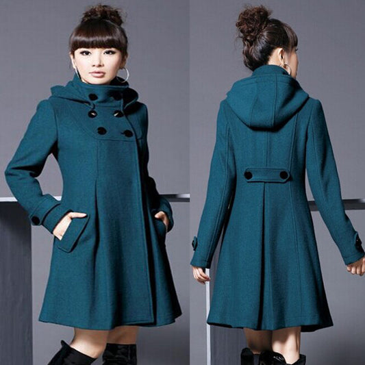 Abrigo Impermeable con Capucha y Cierre Doble