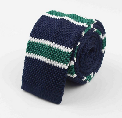 Corbata Tejida Delgada a Rayas para Hombre - Diseño Moderno y Sofisticado - Image 21