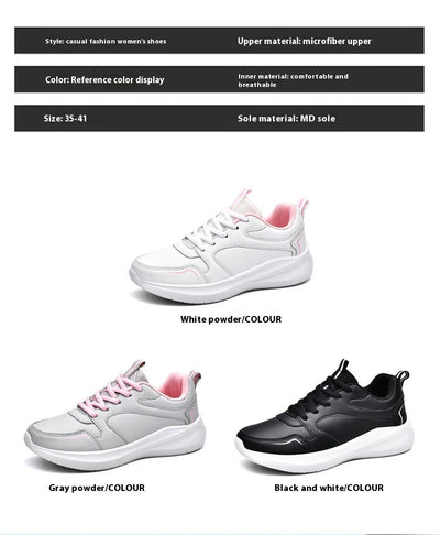 Tenis Casual Impermeables de Cuero con Suela Suave para Mujer - Image 17