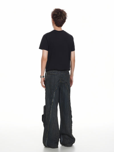 Pantalones Vaqueros Oversized Estilo Urbano Americano Corte Pesado - Image 11