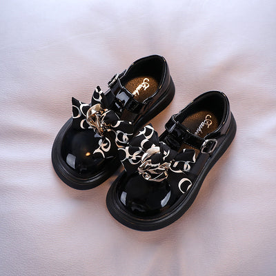 Zapatos de Cuero para Niñas con Moño Brillante - Estilo Princesa - Image 16