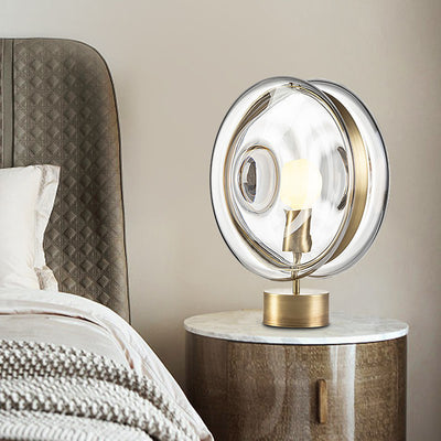 Lámpara de Mesa de Cristal Diseño Minimalista para Dormitorio y Sala - Image 2