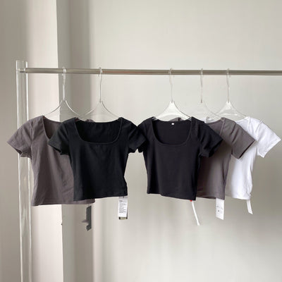 Camiseta Ajustada Manga Corta para Mujer - Top Versátil y Elegante - Image 10