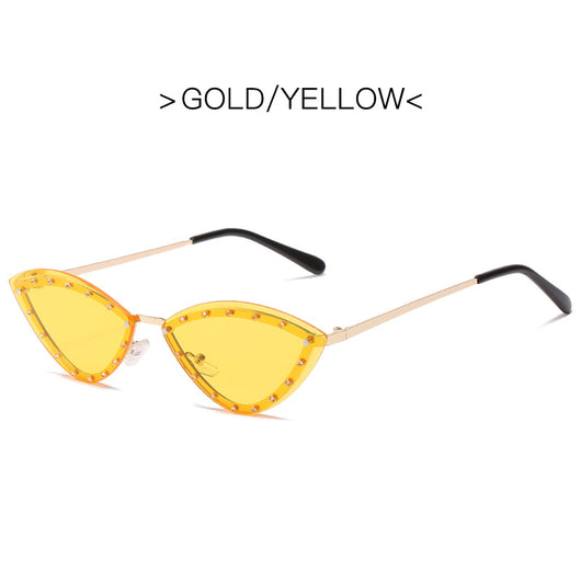 Gafas de Sol Cat Eye Triangulares sin Marco para Mujer - Image 6