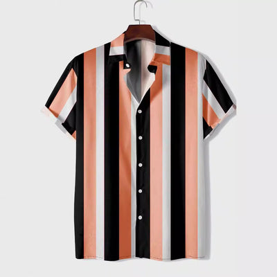 Camisa Casual de Hombre con Rayas Estampadas - Image 3